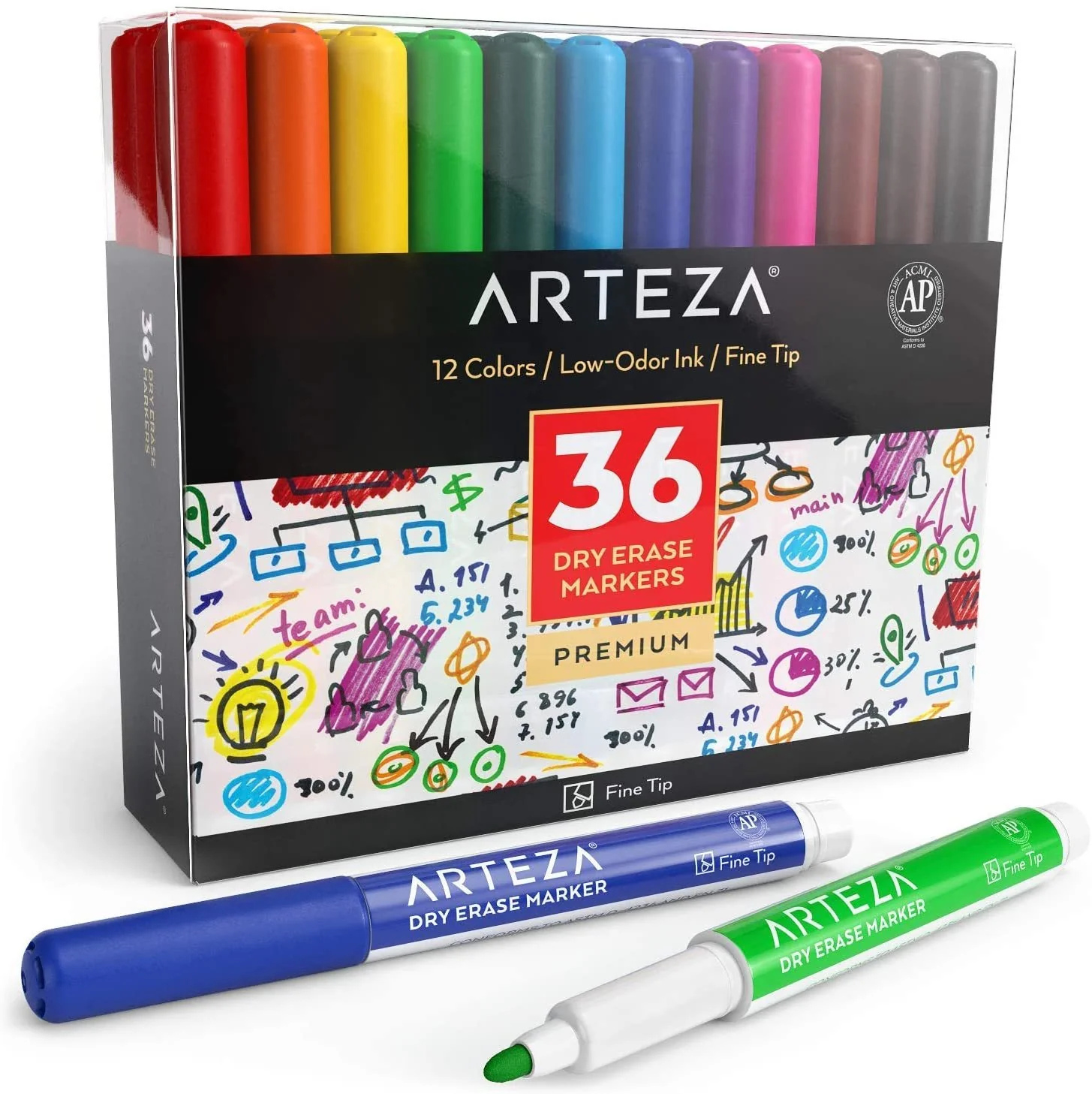 WHITEBOARD MARKER ARTEZA ASSORTED COLORS